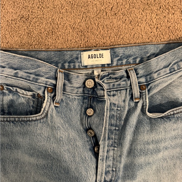 Agolde Riley High Rise Straight Crop Jeans - Picture 3 of 3